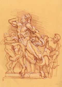 Laocoon - Original Ink Drawing - Christopher Ganz