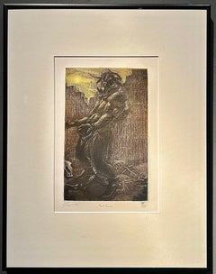 Minotauros - Original Etching - Christopher Ganz