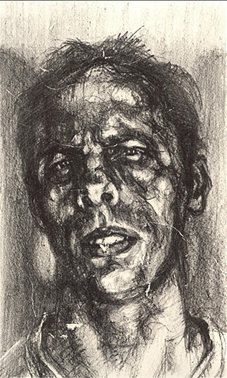 Driver's License Self Portrait - Original Drawing - Christopher Ganz