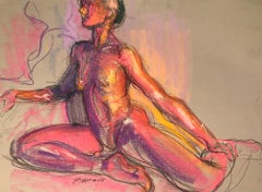 Neon Cat - Original Drawing - Christopher Ganz