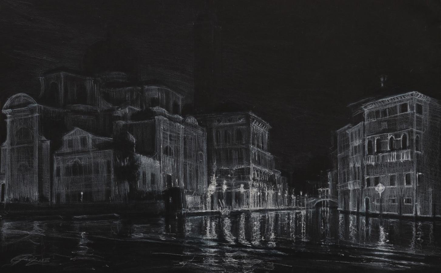 L'Ingresso al Canale di Cannaregio Lungo - Disegno originale - Christopher Ganz