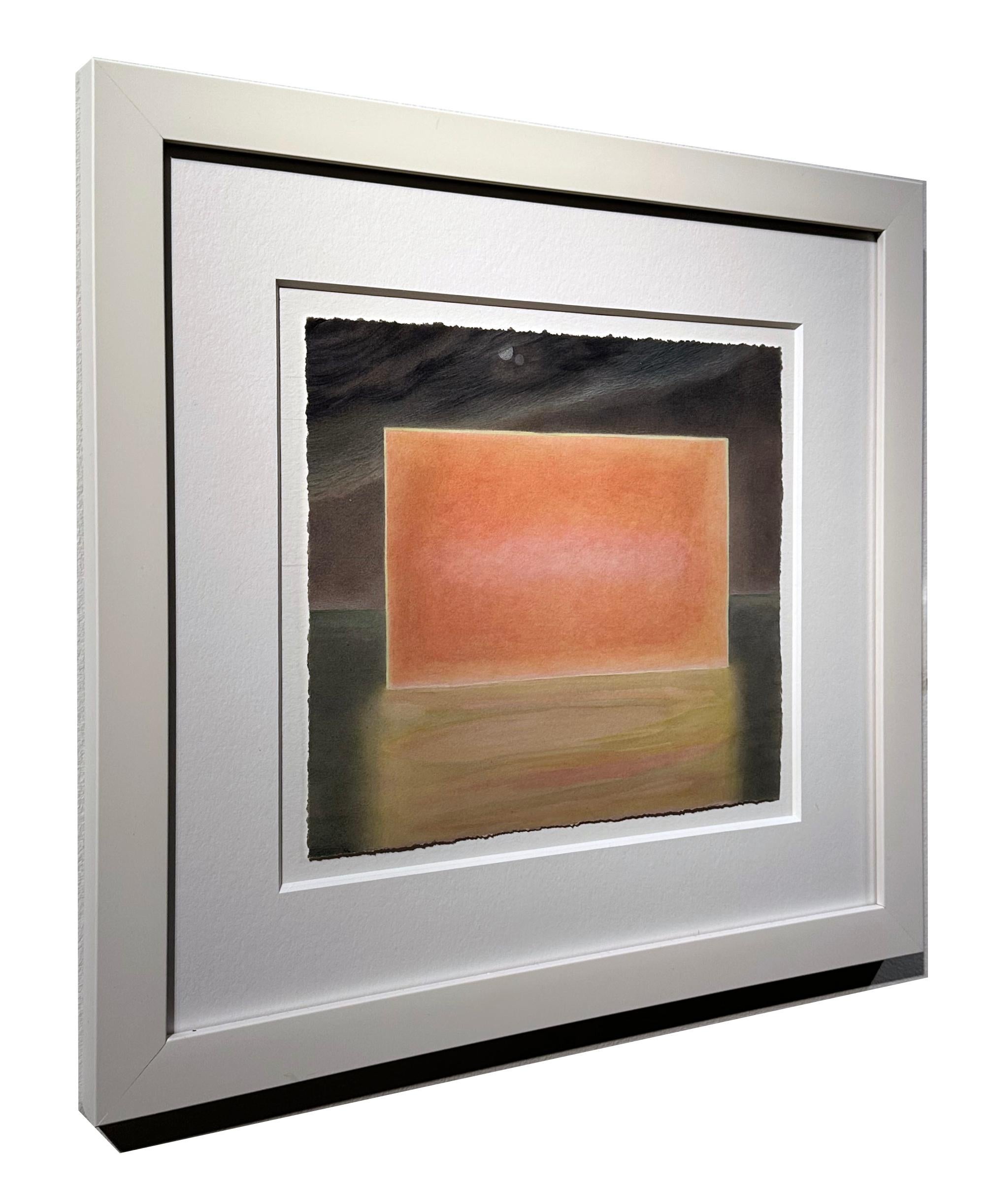 Monolith n° 5, Surréaliste, aquarelle et gouache sur papier, encadré - Contemporain Art par Christina Haglid