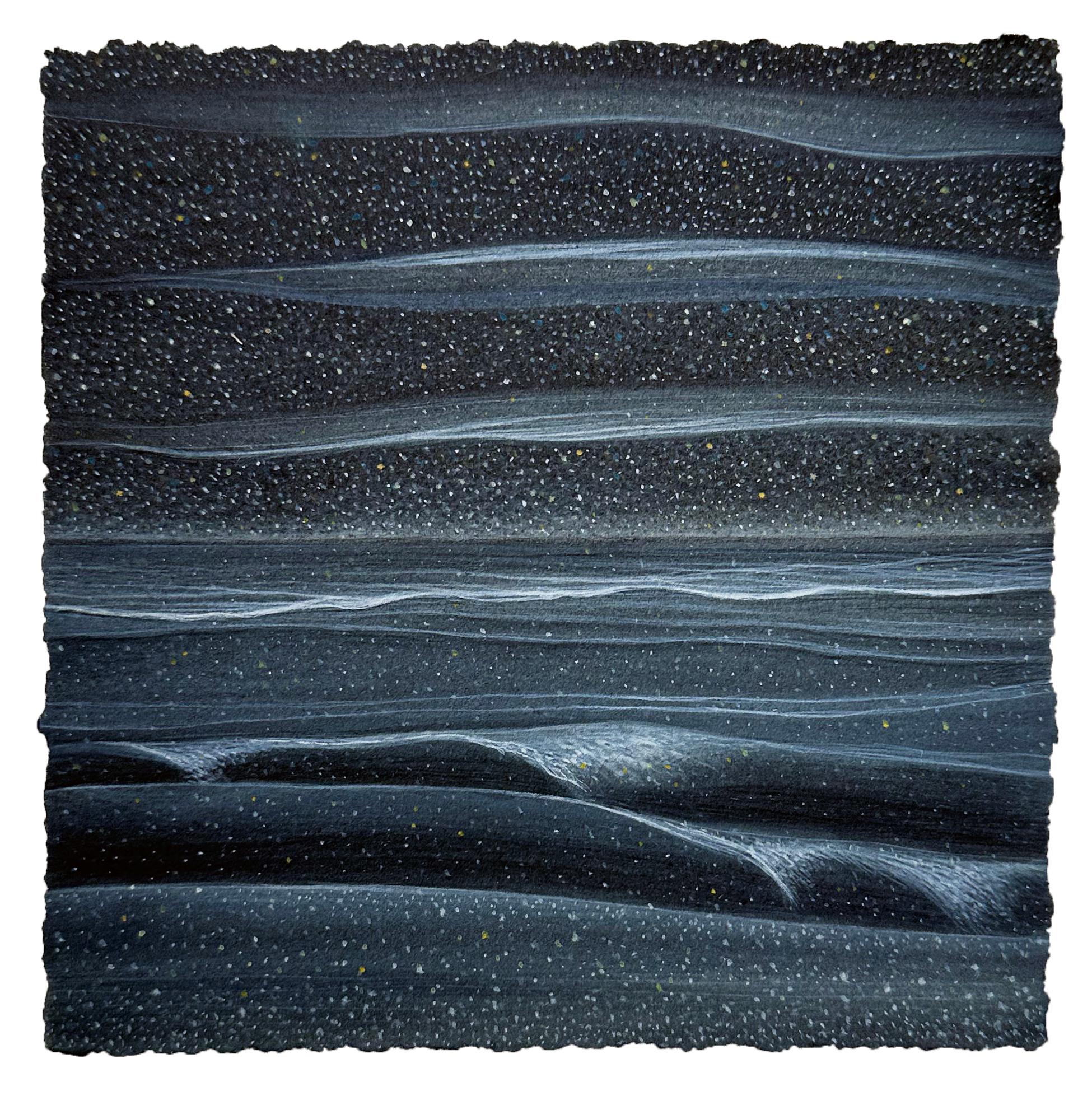 Stars with Ocean No. 4 - Night Time Water Landscape with Stars, Original Artwork For Sale 4