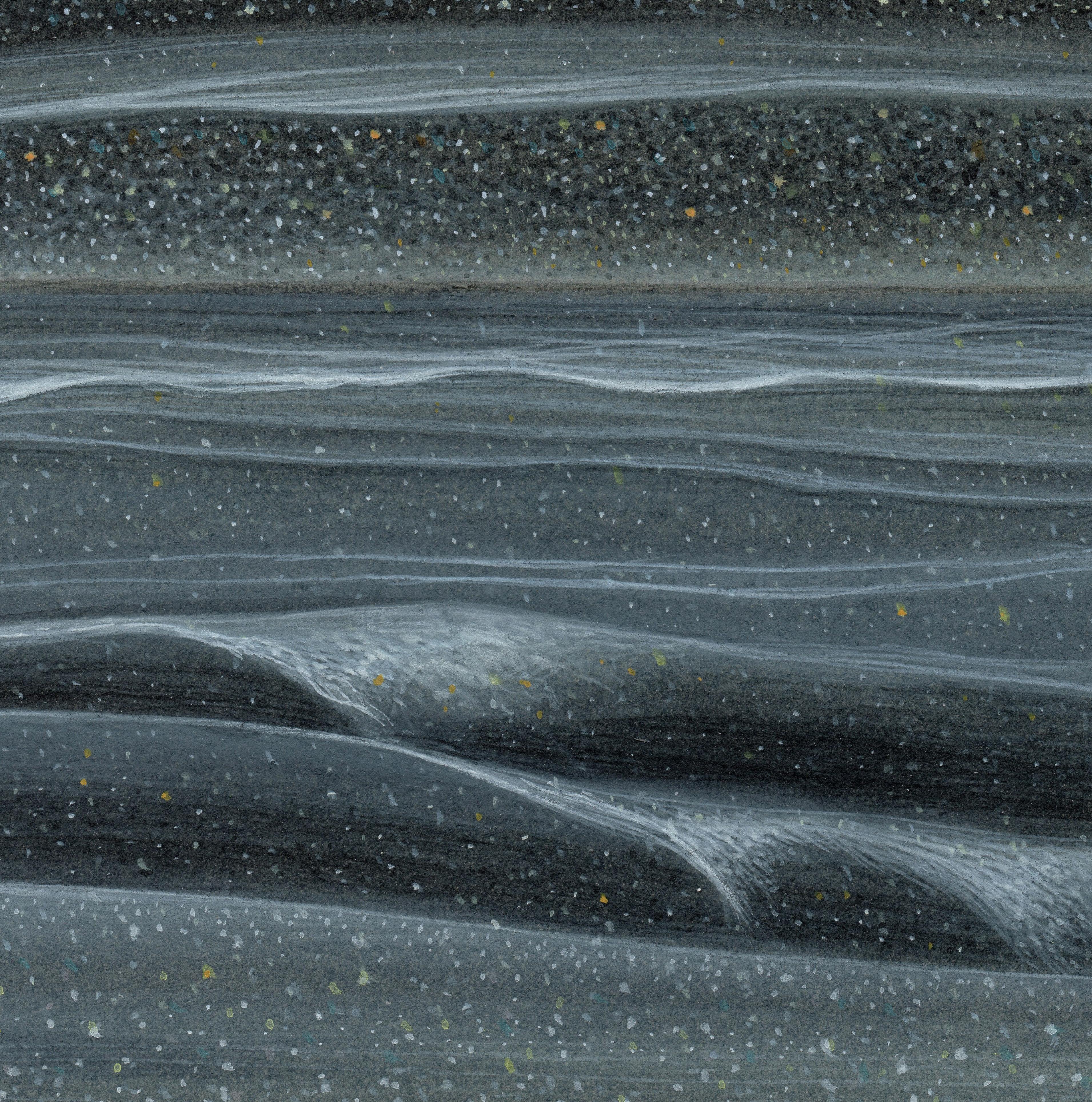 Stars with Ocean No. 4 - Night Time Water Landscape with Stars, Original Artwork For Sale 5