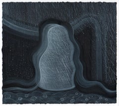 Bent Rainbow - Weather Phenomenon Scene, Watercolor & Gouache on Paper, Framed