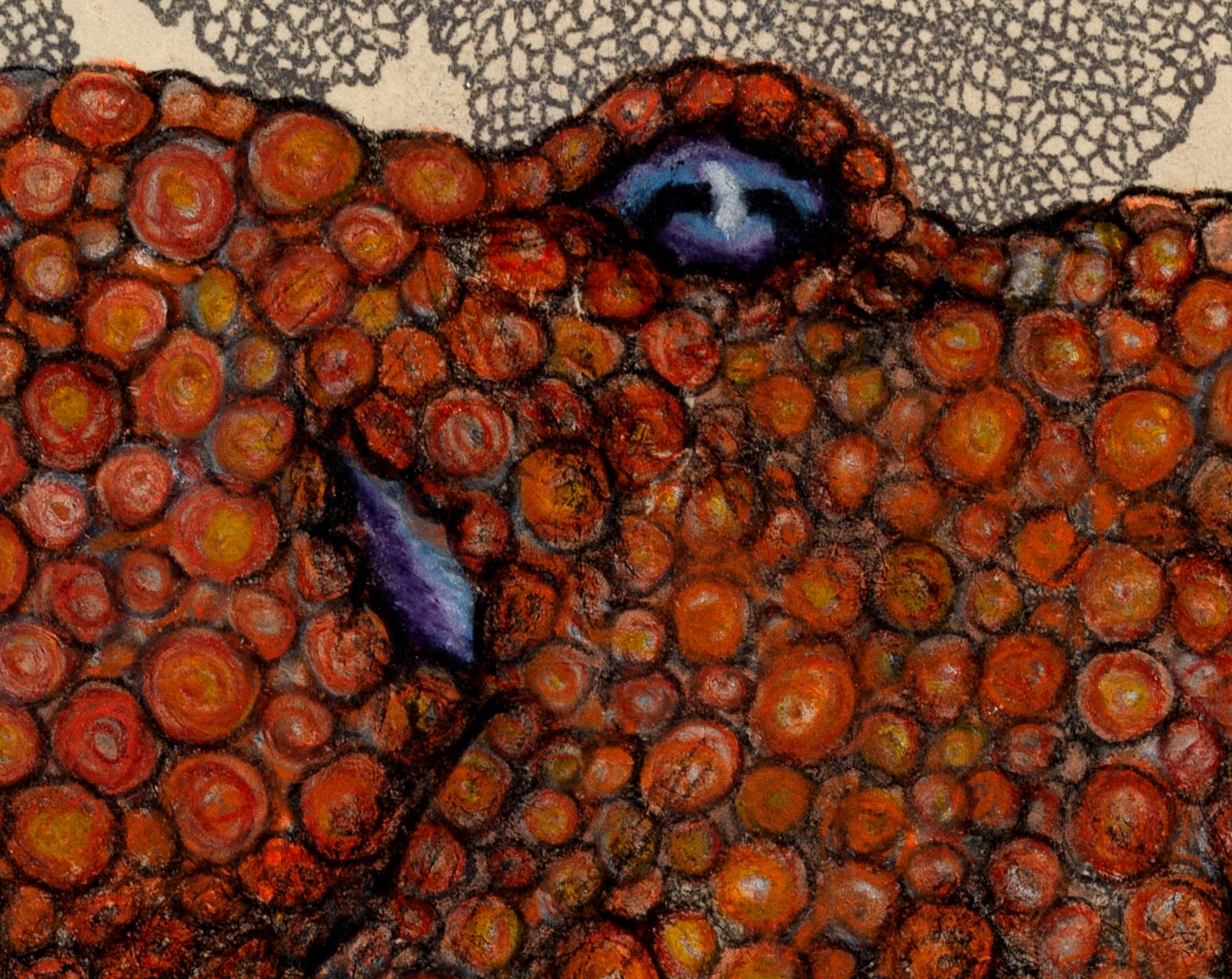 A. Silver Lining: Marmellata Creole Lady  - Pittura a polpo con inchiostro Sumi in stile Gyotaku in vendita 2