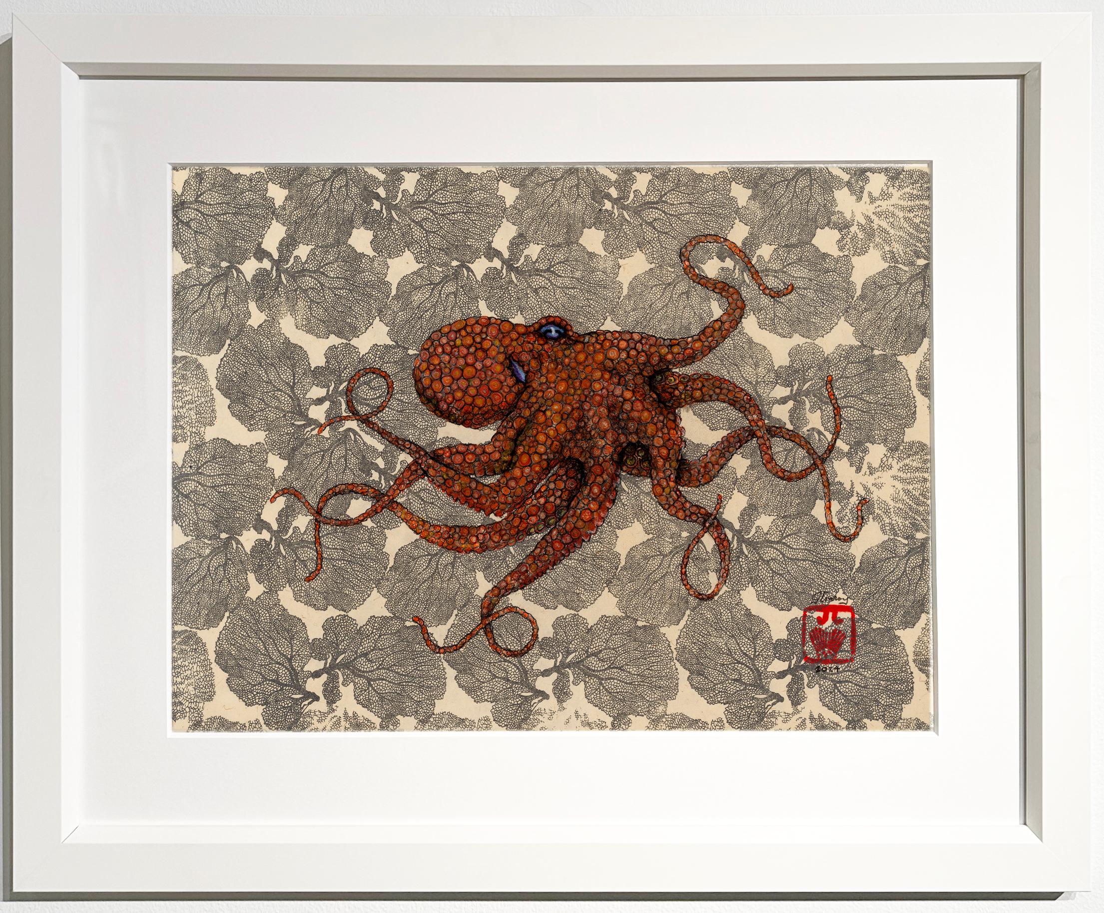 A. Silver Lining: Marmellata Creole Lady  - Pittura a polpo con inchiostro Sumi in stile Gyotaku
