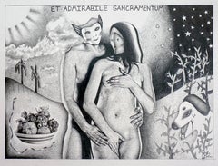 Et un merveilleux sacrement - Dessin au graphite, encadré