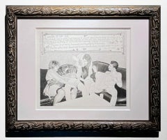 Ho occhi solo per te, nudo, disegno in grafite, incorniciato