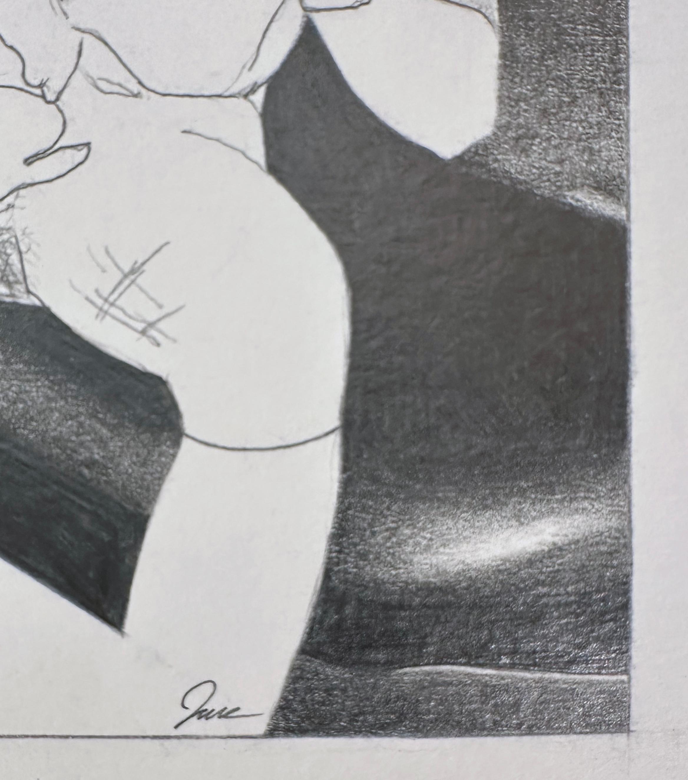 I Only Have Eyes For You, Nudes, Graphite Drawing, Framed For Sale 3