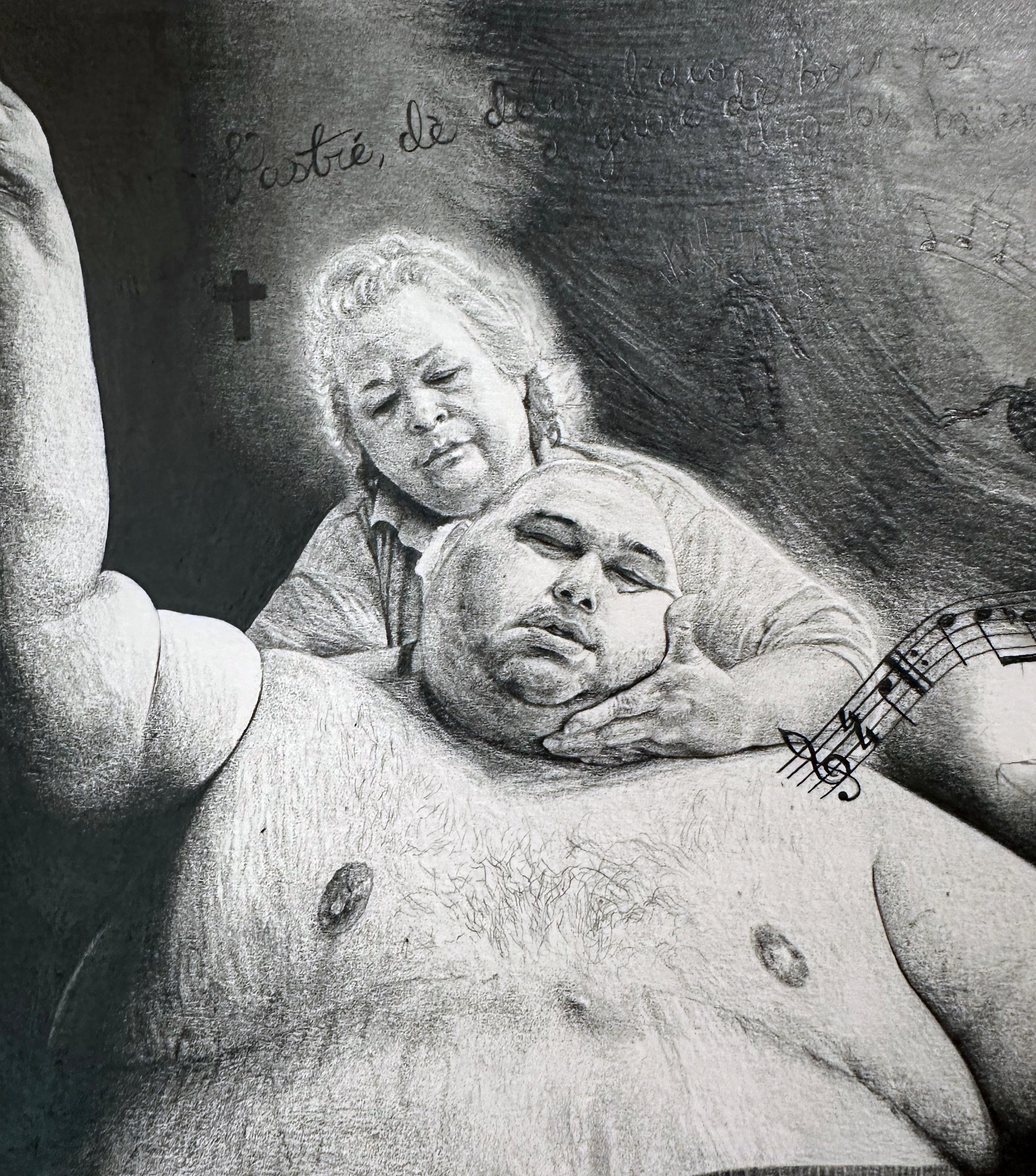 I Must Have Done Something Good - Graphite Drawing, Framed - Art by Jane Birch