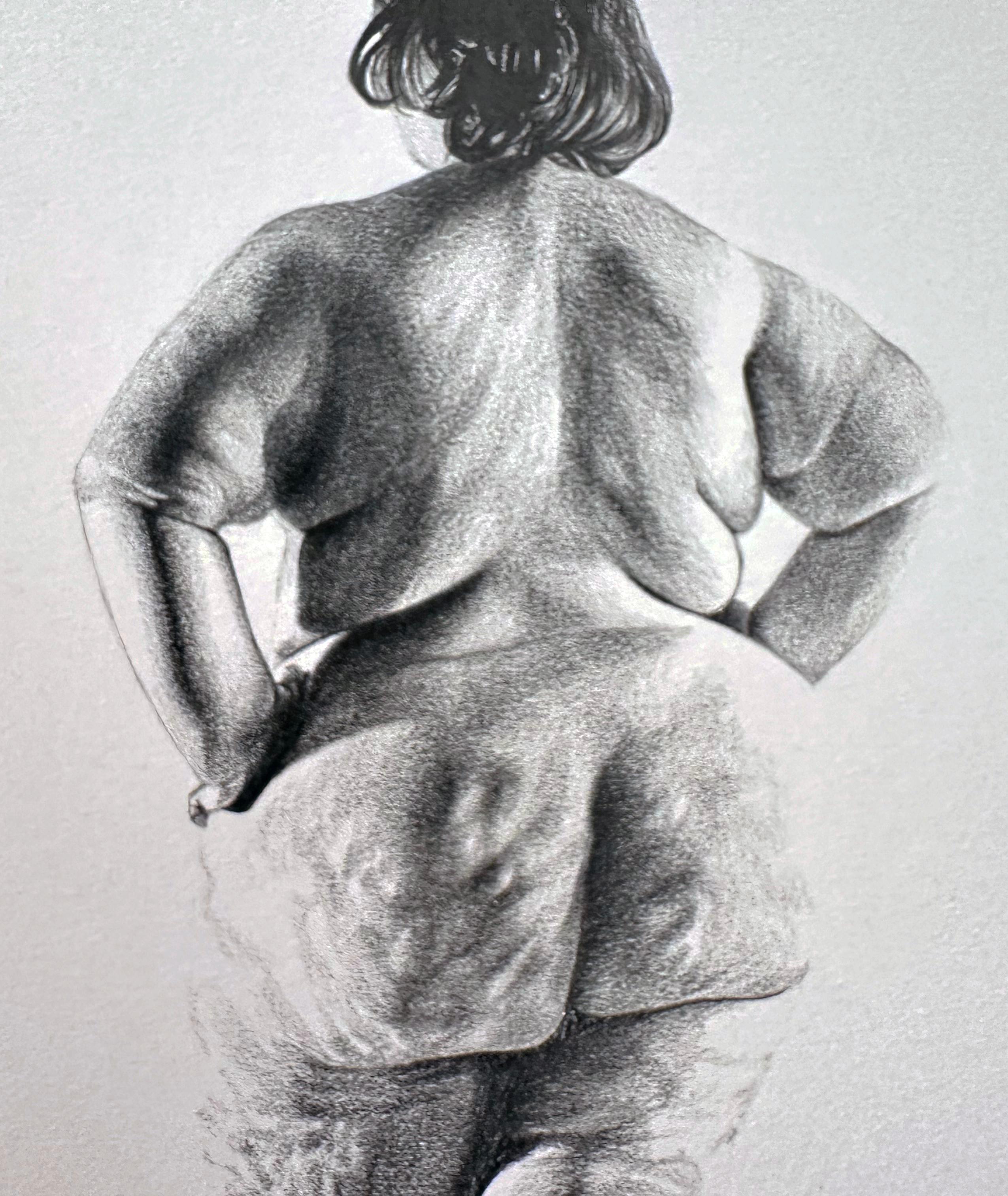 Study, Graphite Drawing of Female Nude Figures, Framed For Sale 1