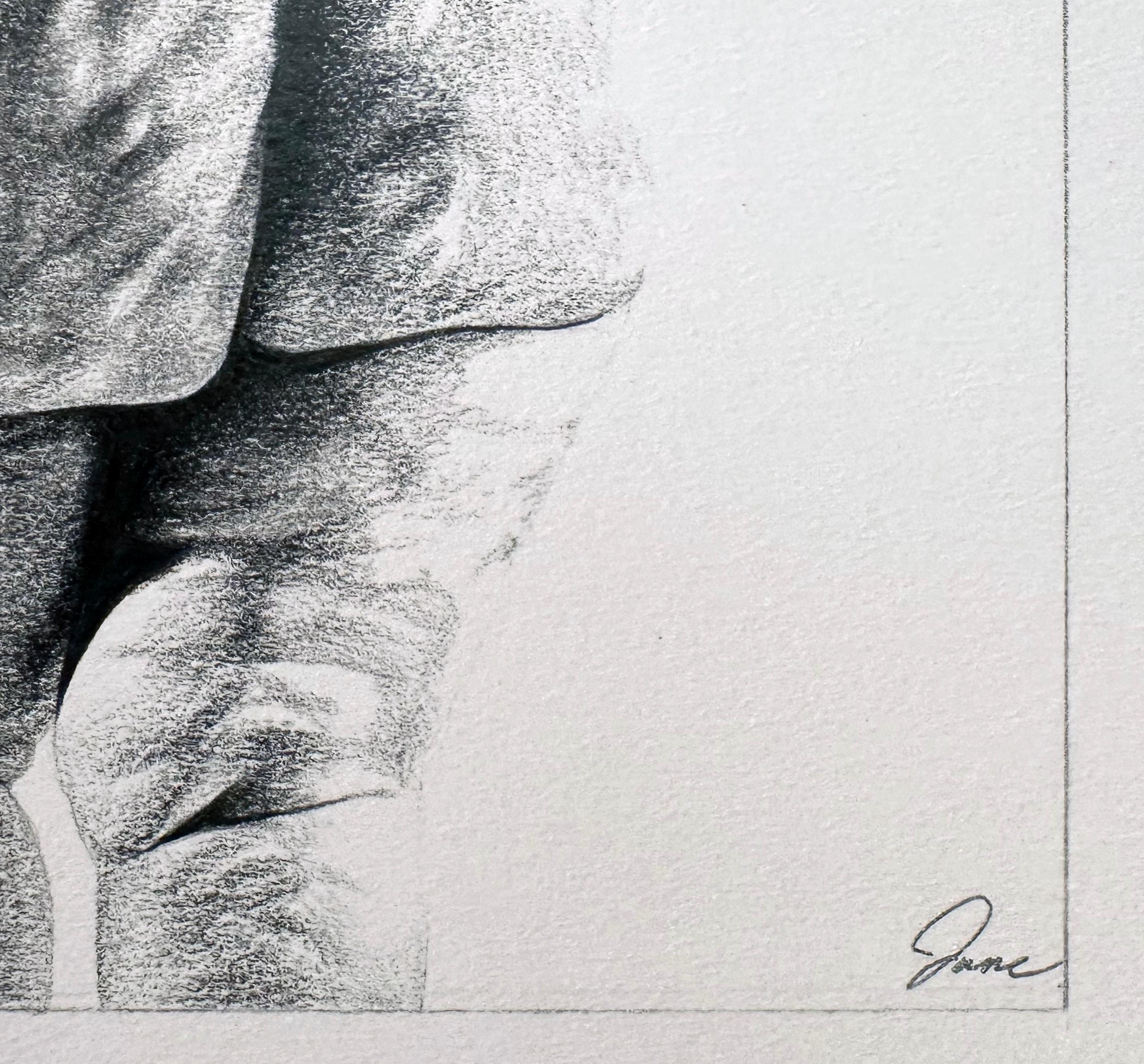 Study, Graphite Drawing of Female Nude Figures, Framed For Sale 2