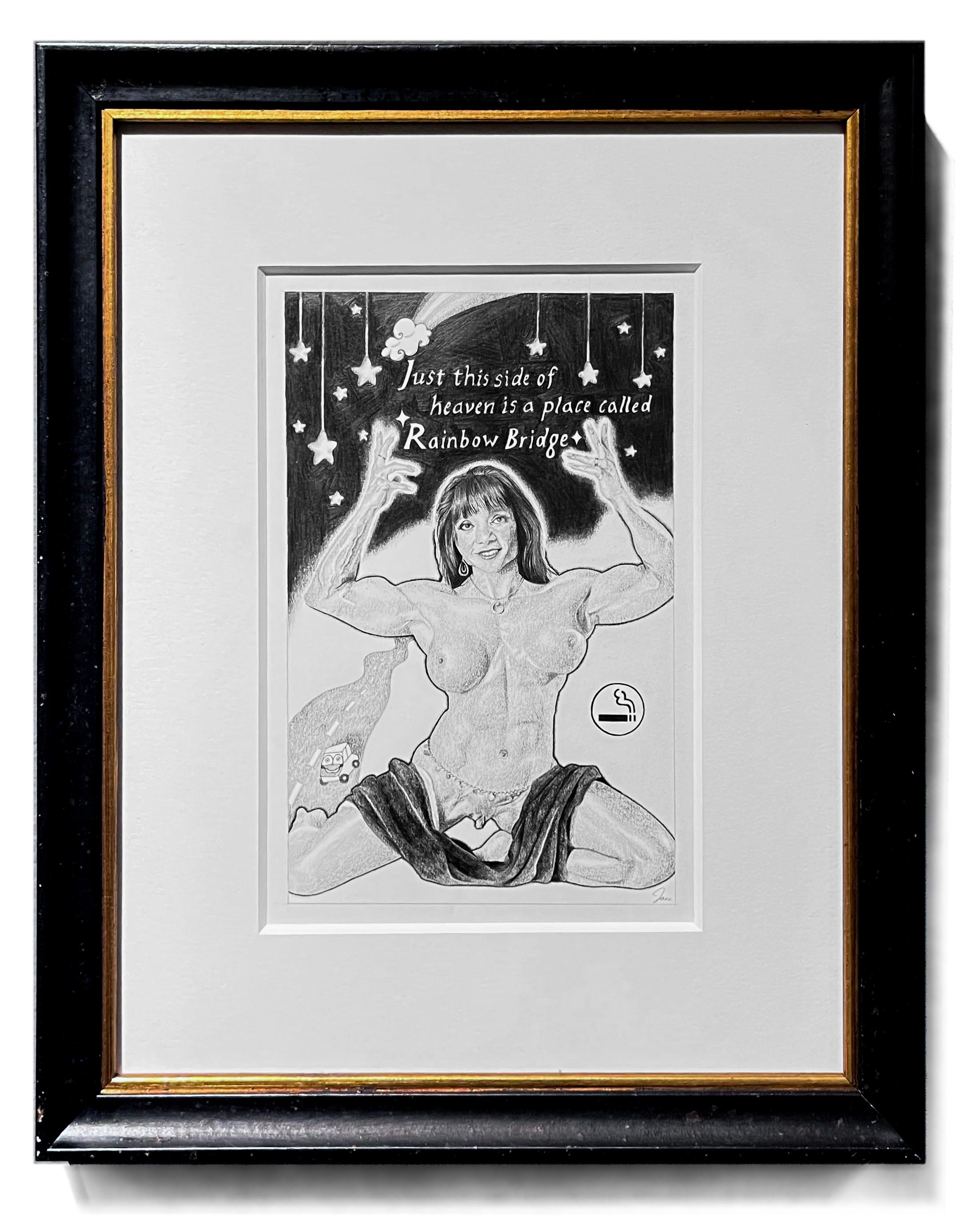 Casino Off Salida 6 - Dibujo en grafito, enmarcado - Art de Jane Birch