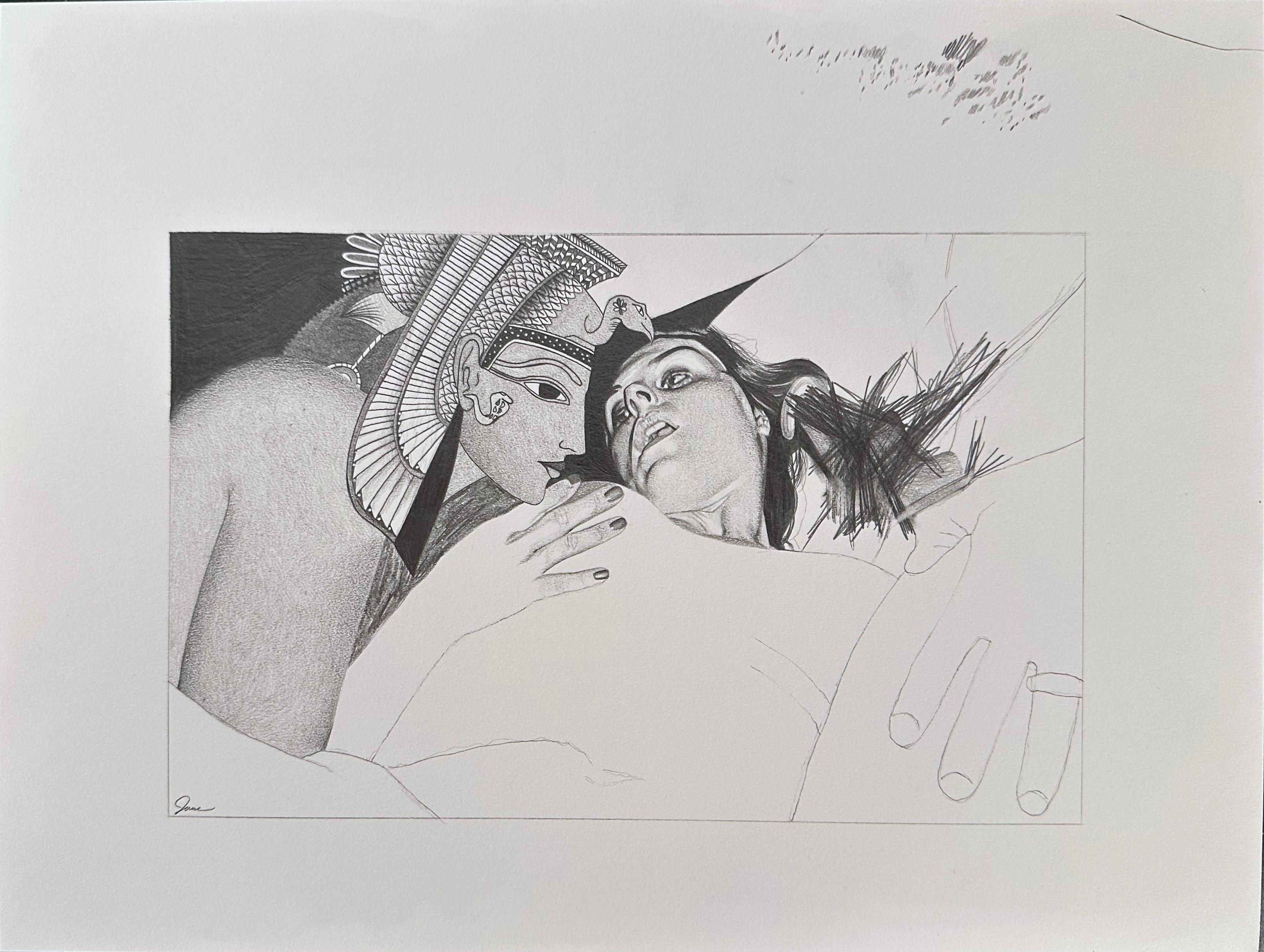Jane Birch
Eros
graphite on paper
5.50h x 8.50w in
13.97h x 21.59w cm
13h x 16w in framed
JAB013


My drawings are lovingly objectifying. I’m an alien researcher, and my subject, humans, are funny, cute, and repulsive. Mostly I find myself looking