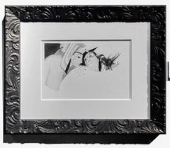 Eros - Greek Goddess of Love, Sex and Desire, Graphite Drawing, Framed
