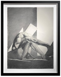Where the Light Divides, Charcoal and Graphite Figure Drawing, 2025