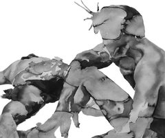 Untitled - Graphite and Sumi Ink Drawing - Figure drawing