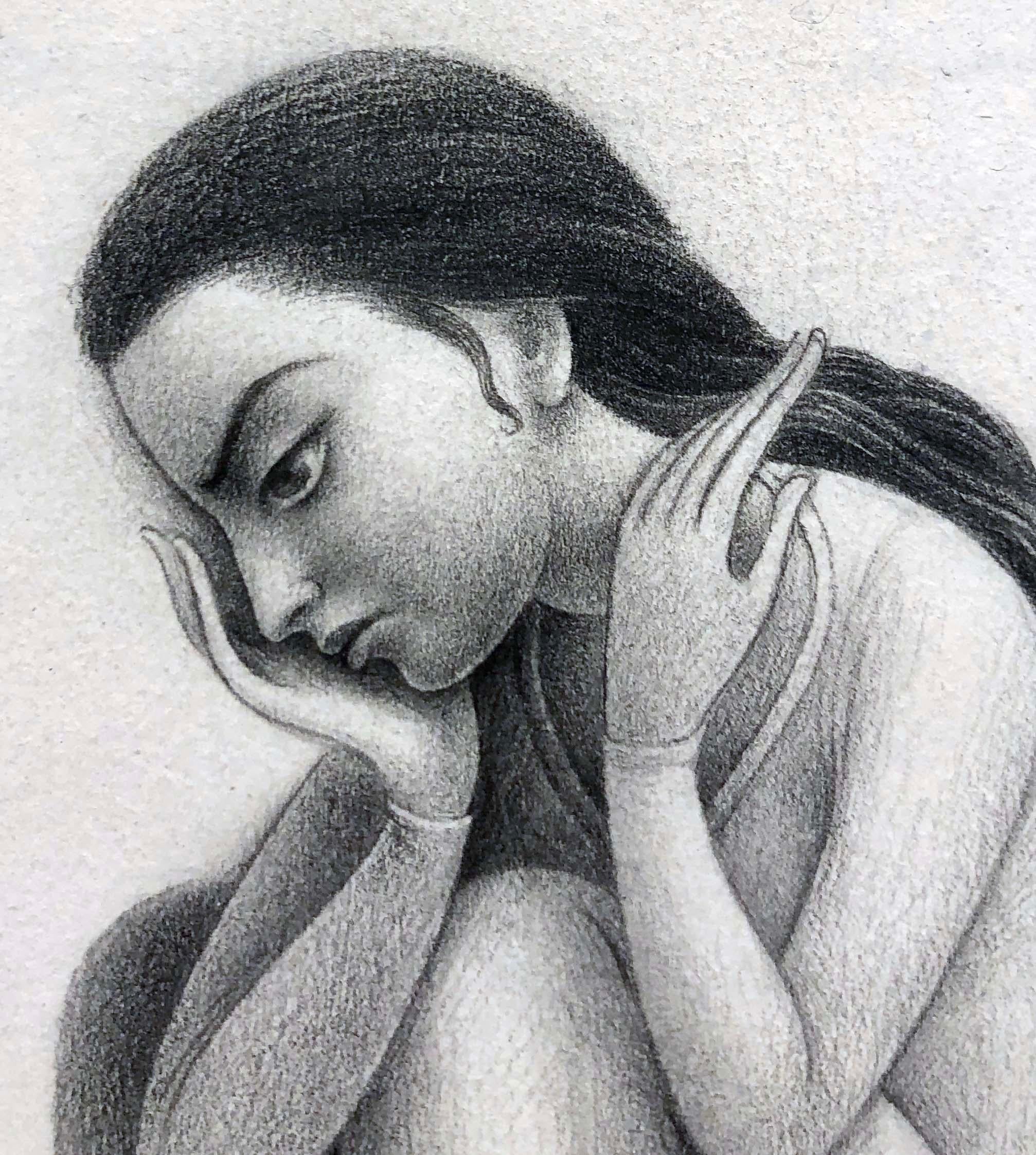 pencil drawing female figure