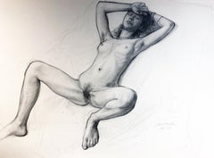 Étude pour une conclusion forgée:: étude de figure nue féminine:: dessin en graphite