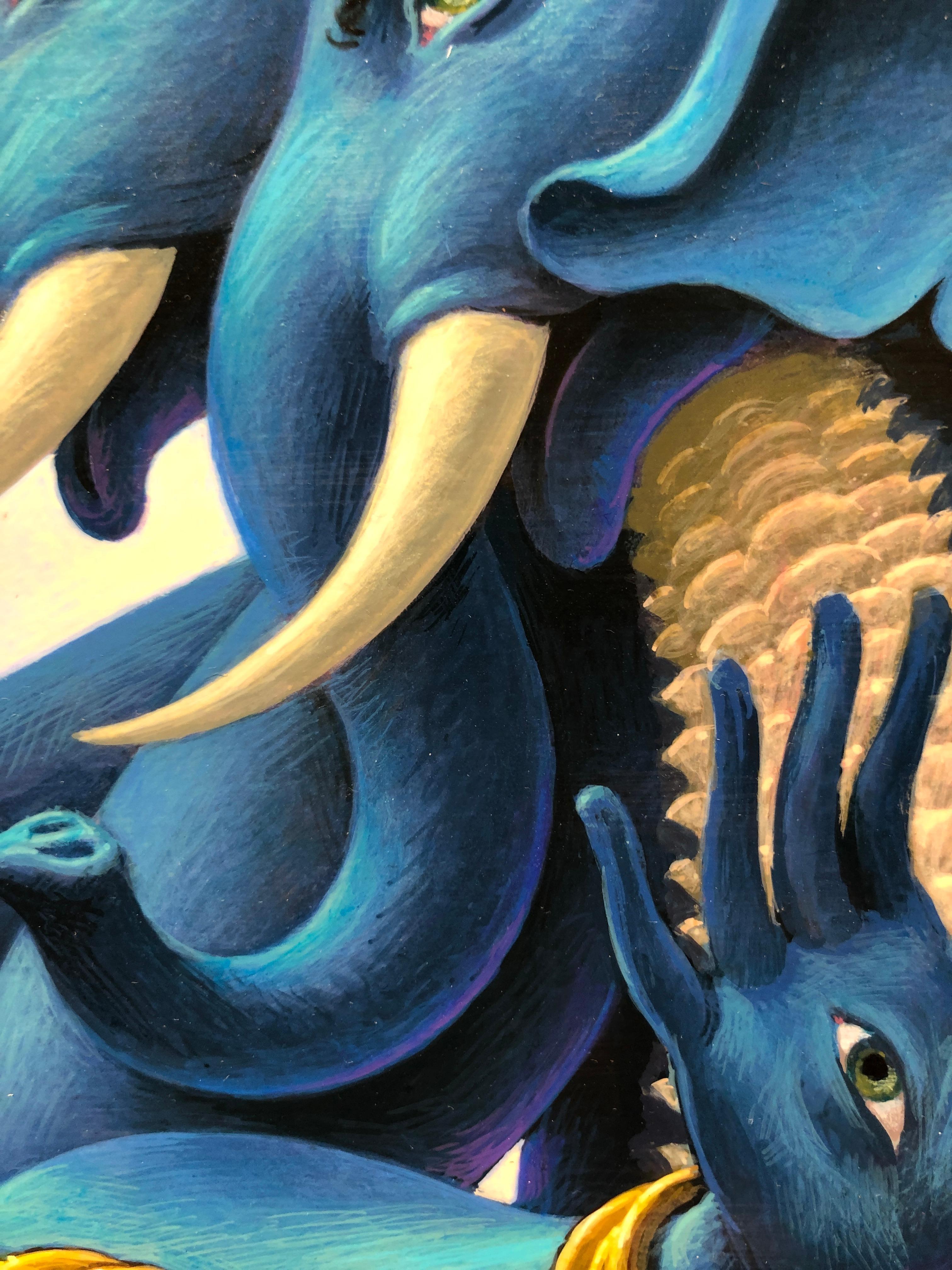 Ganesh at the Maelstrom - Highly Detailed Surreal, Symbolic Painting 13
