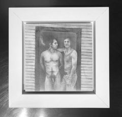 Daniel #1 - Due figure maschili, un nudo all'ingresso, disegno originale in grafite