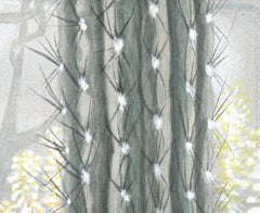 Cactus - Small Scale Original Painting on Panel of a Saguaro Cactus