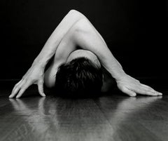 Arms Form, Male, Supine Position with Crossed Arms, Black & White Photograph