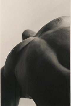 Untitled, Male Nude Chest & Torso, Black and White Photograph, Matted and Framed