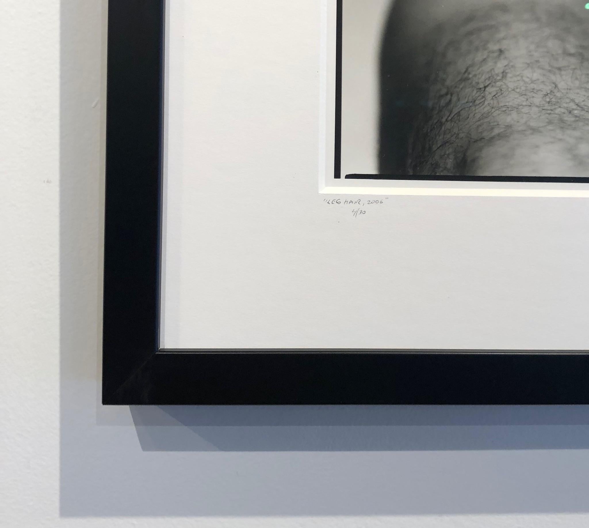 Leg Hair, Male Nude Buttock and Legs Black & White Photograph, Matted and Framed - Gray Nude Photograph by Doug Birkenheuer
