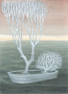 Viajeros - Pintura Náutica Original a Pequeña Escala en Color Suave y Alto Detalle