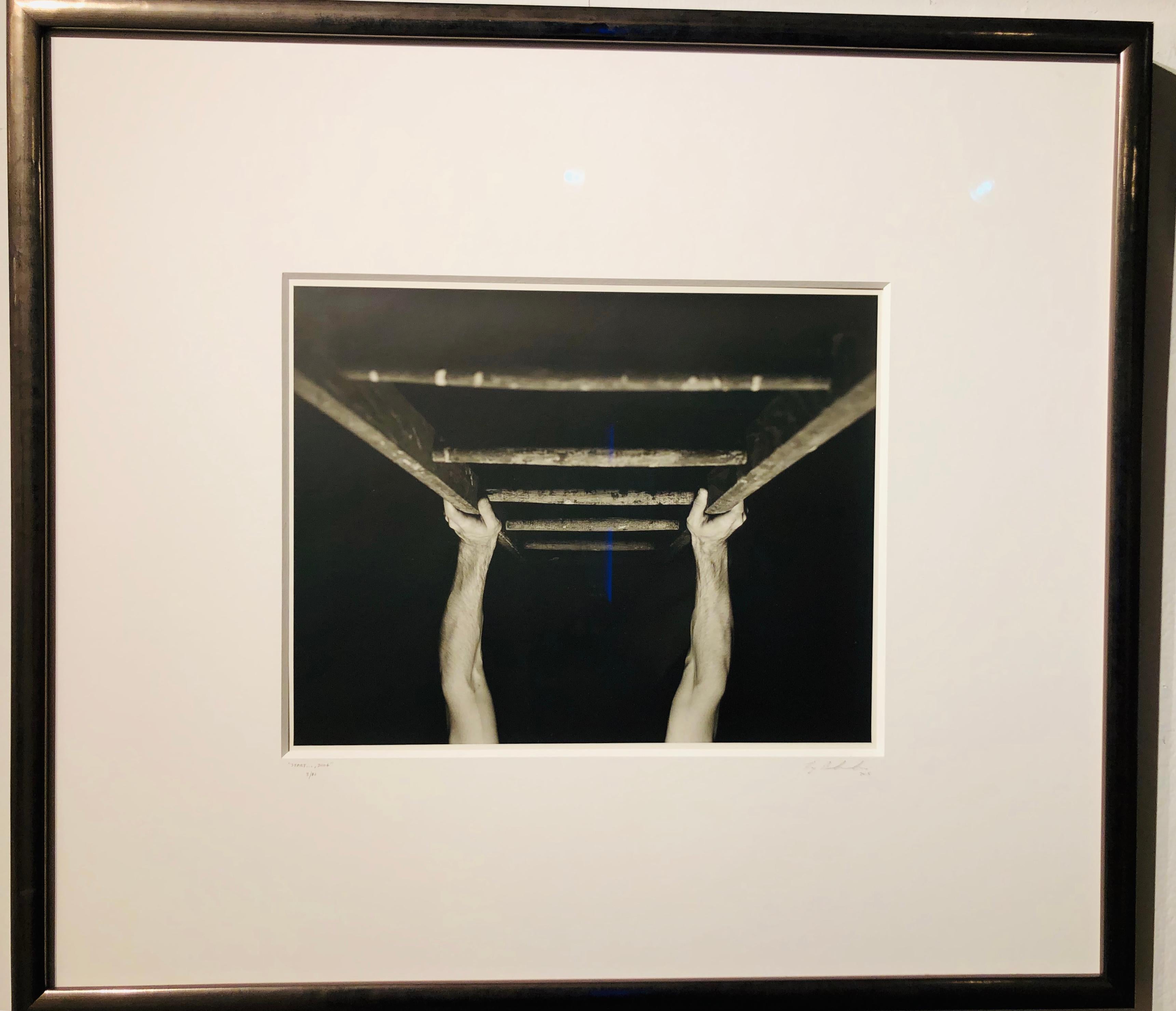 Start..., Black and White Photograph Matted and Framed by Doug Birkenheuer For Sale 2