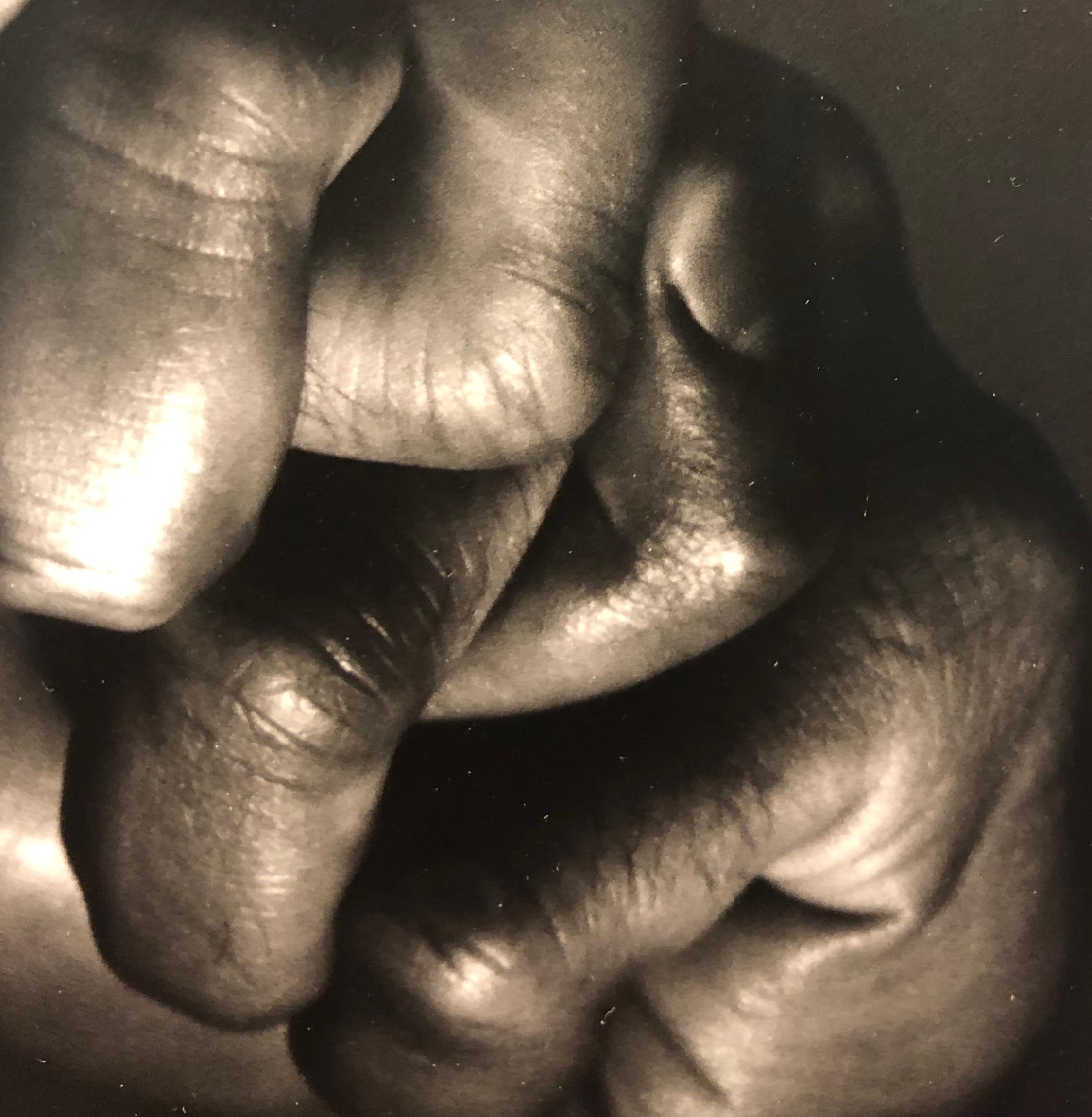 Hands Together - Intertwined Hands, Silver Gelatin Print, Matted and Framed - Contemporary Photograph by Doug Birkenheuer