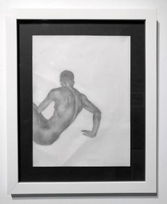 The Body is a History - Muscular Male Nude, Graphite Drawing on Paper