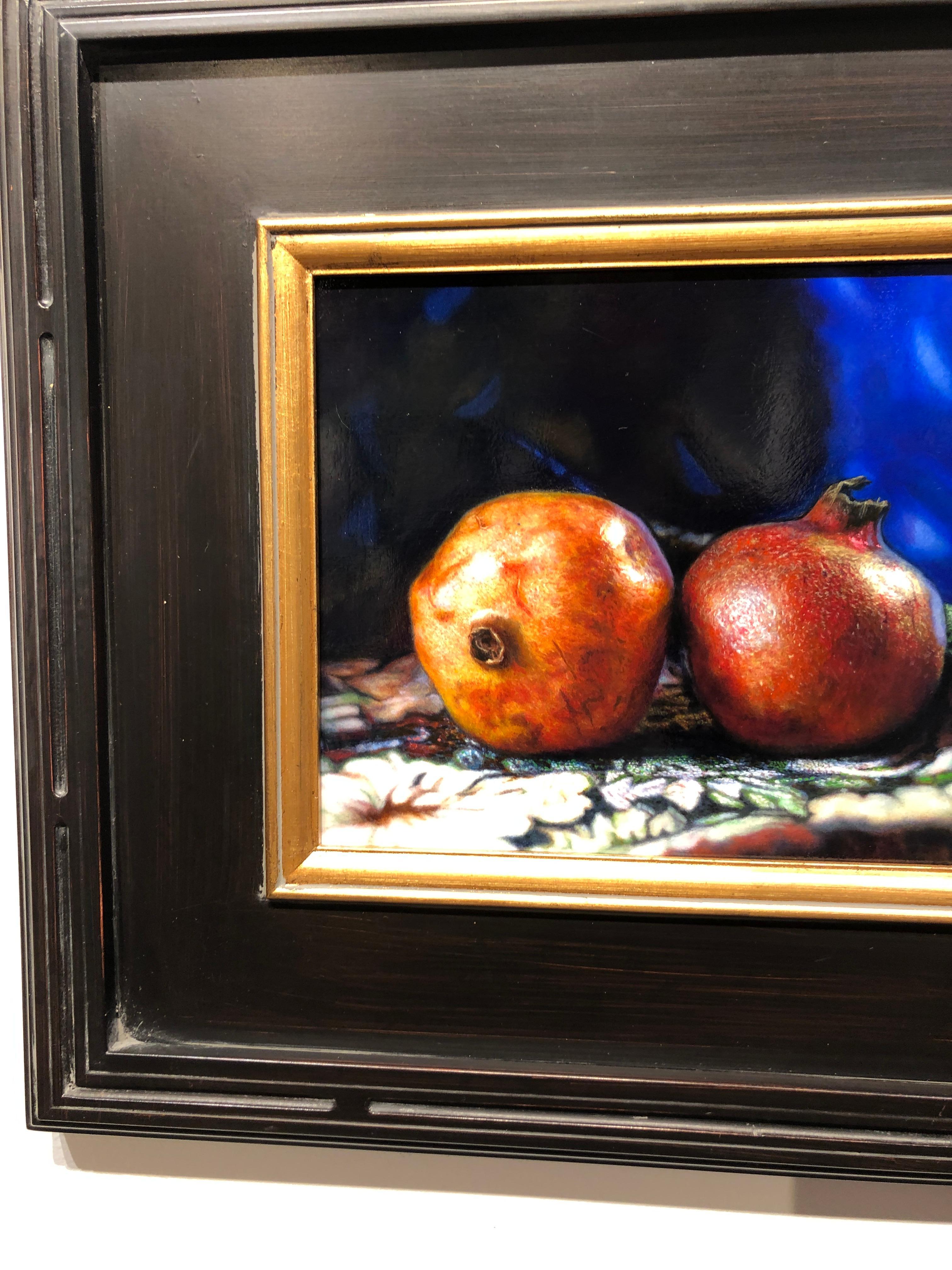 Pomegranates - Still Life, Original Oil Painting on Aluminium Panel, Dutch Style 4
