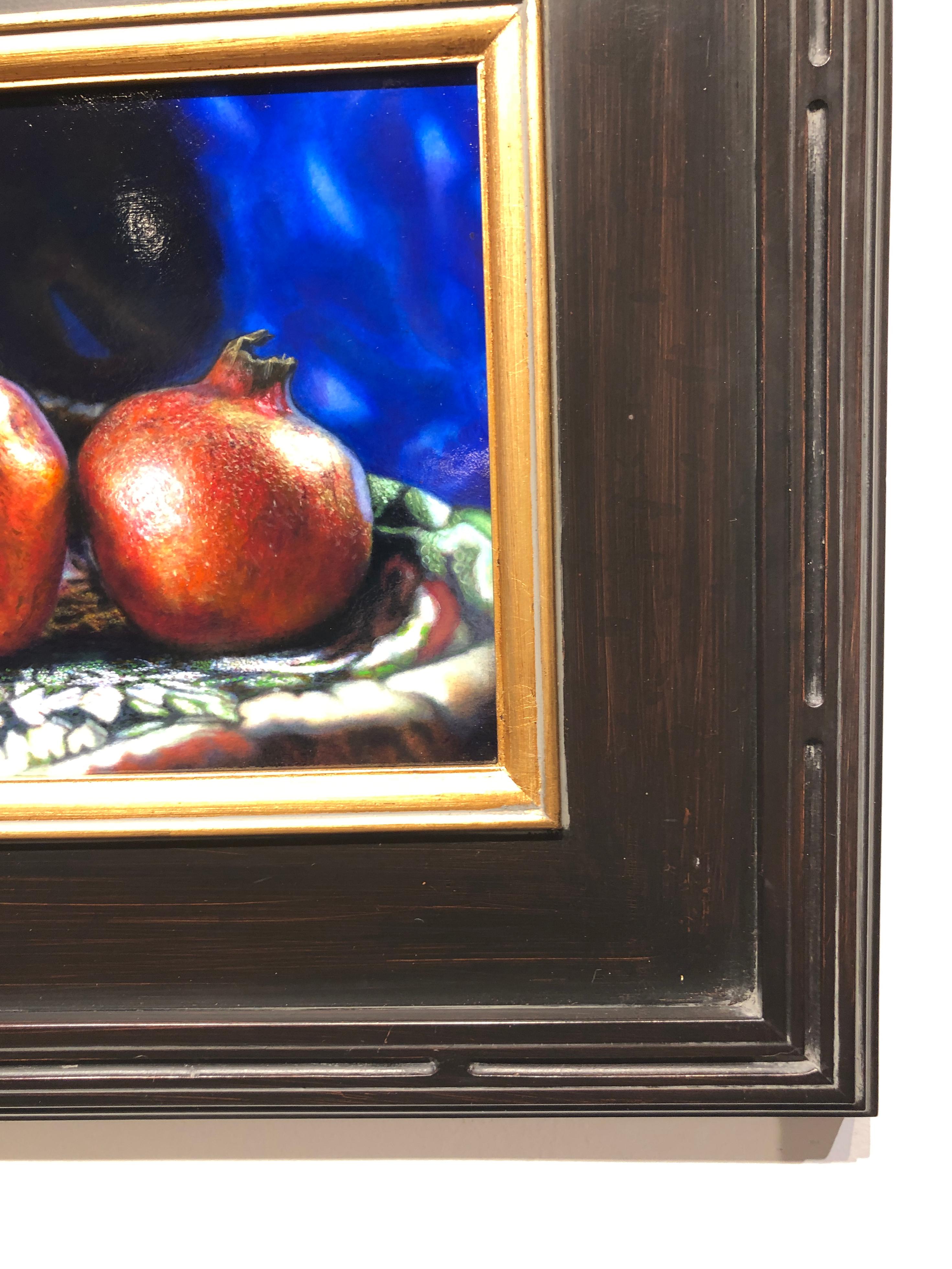 Pomegranates - Still Life, Original Oil Painting on Aluminium Panel, Dutch Style 3
