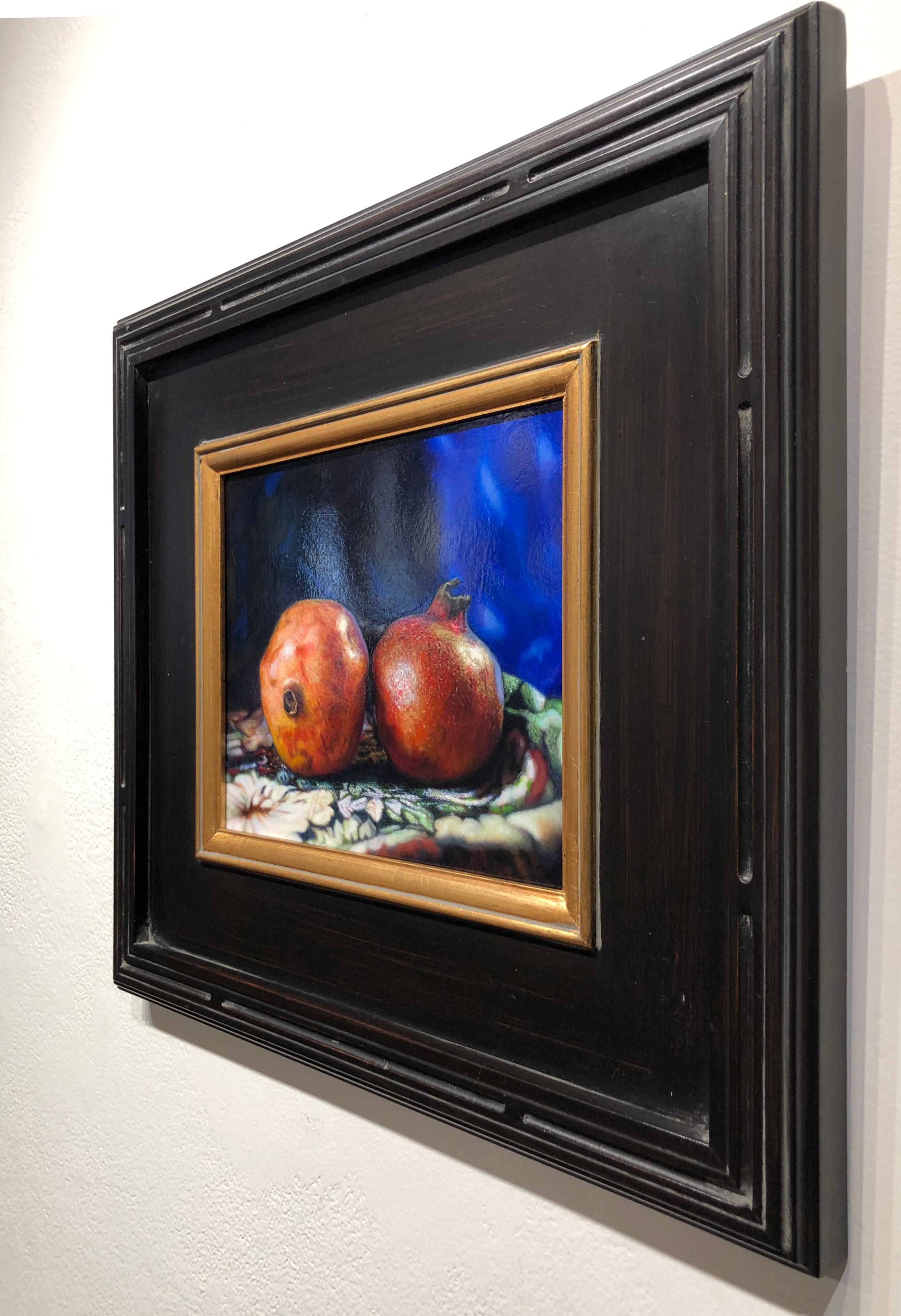 Pomegranates - Still Life, Original Oil Painting on Aluminium Panel, Dutch Style 2