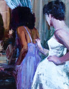 Blood and Black Slumber Party Massacre -  Cinema Inspired Oil Painting