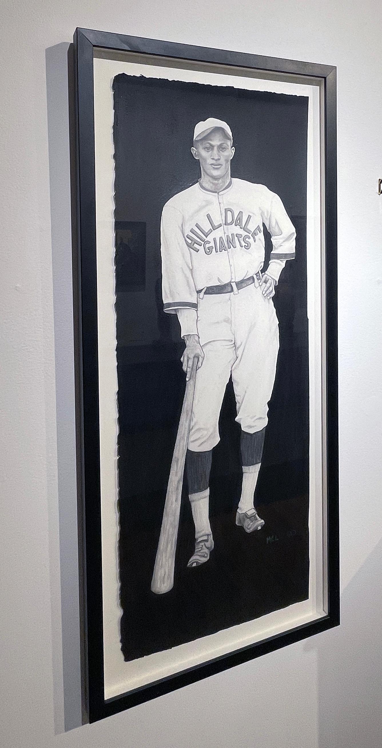 Rap Dixon - Baseball-Outfielder, Original Gouache-Gemälde auf Papier, gerahmt im Angebot 1