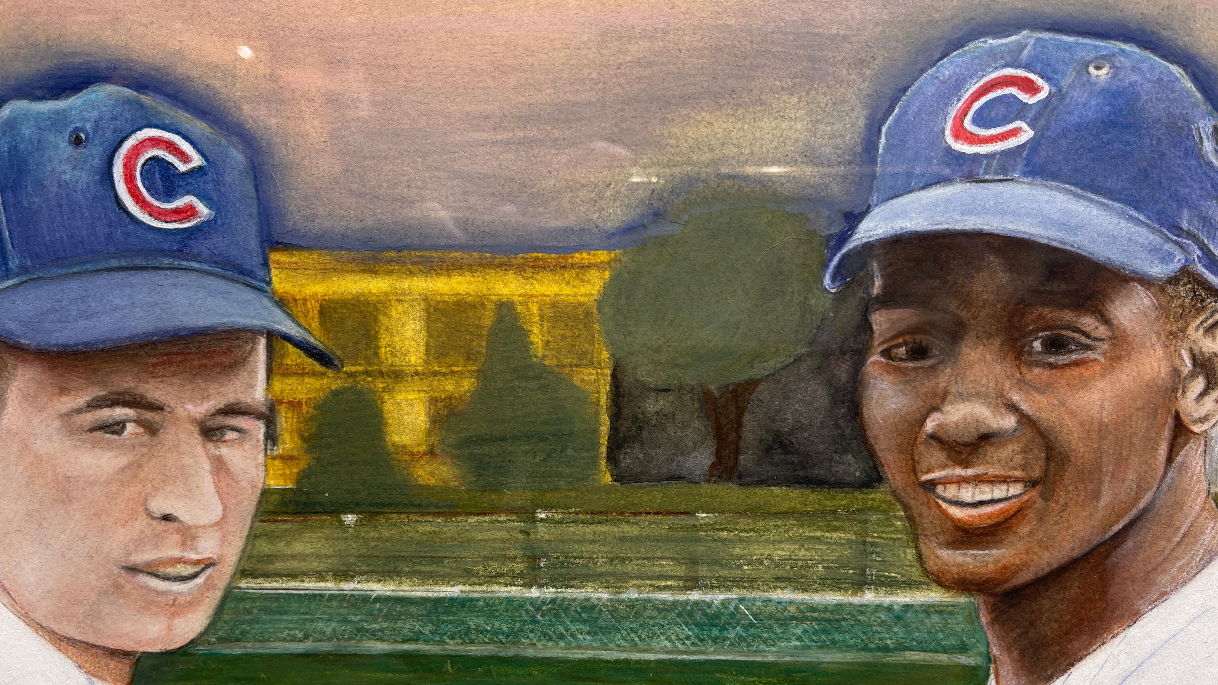 Ron Santo e Ernie Banks - Dipinto originale di 