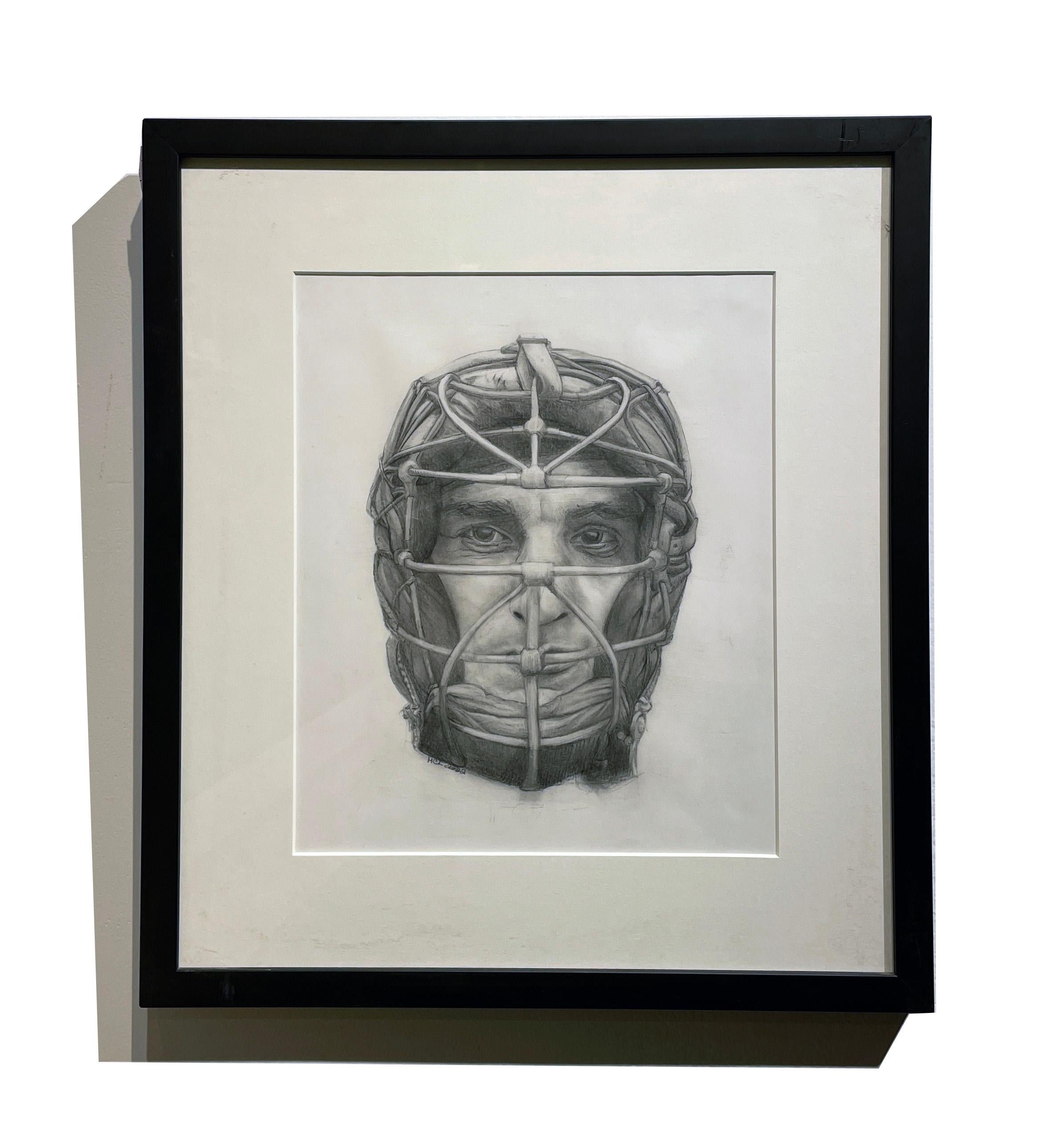 Jimmy Archer - Baseball Great for the 1908 Chicago Cubs In A Catchers Mask - Art by Margie Lawrence
