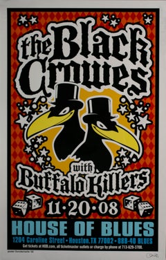 Black Crowes Concert Poster, Signed by Uncle Charlie