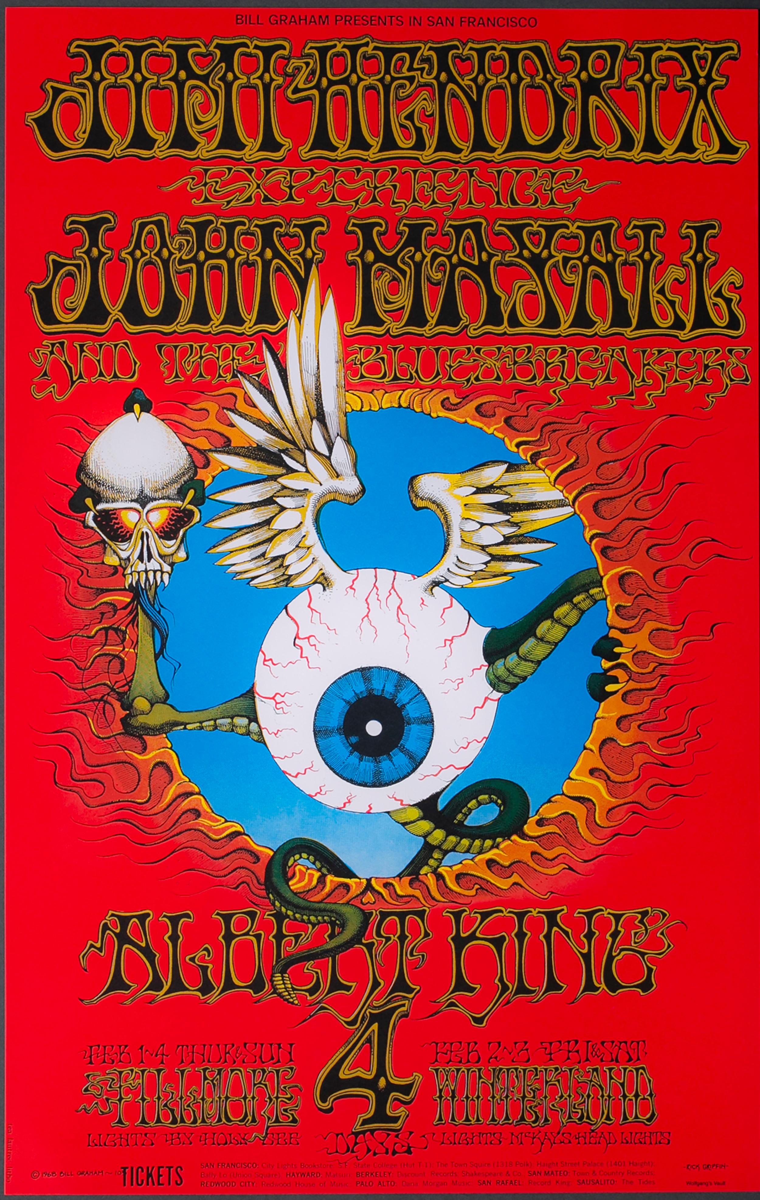 Jimi Hendrix and John Mayall Poster - Art by Unknown