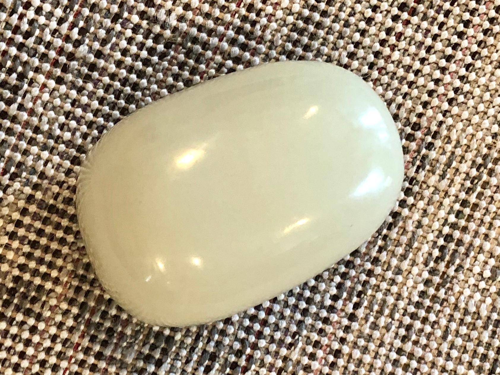 White Jade antique hand energy stone 2