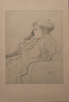 Portrait Sketch: Lady with Ruff (Red and White Tinted)