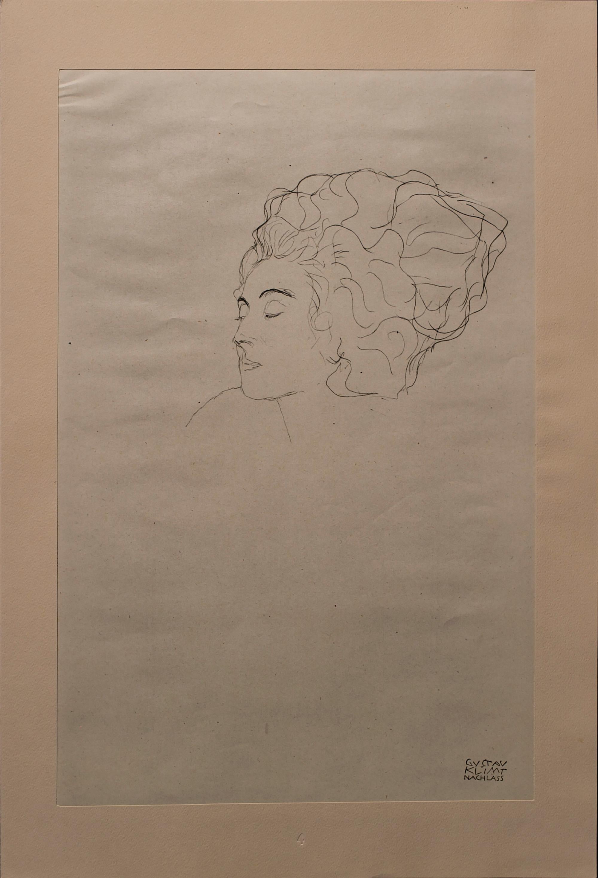 Gustav Klimt Portrait - Study of a Face