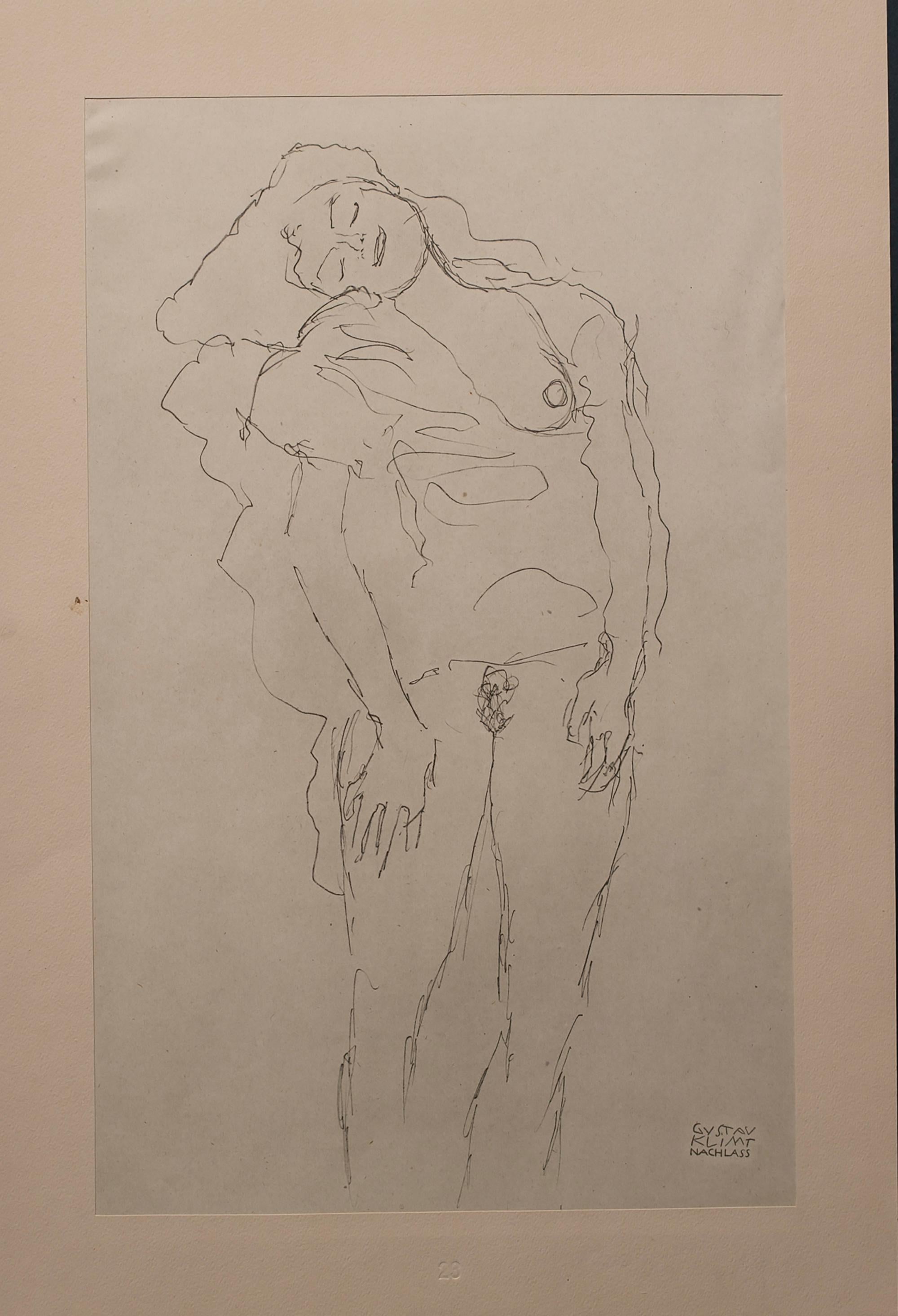 Gustav Klimt Nude - Woman, Standing