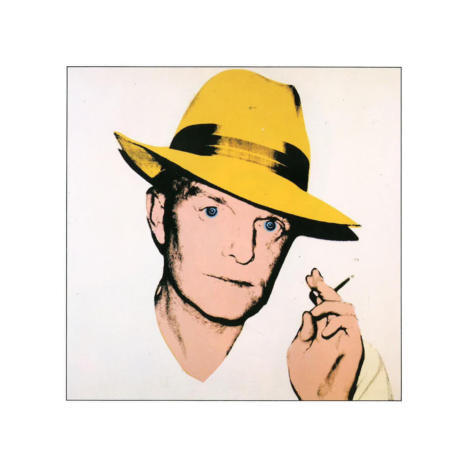 Vintage reproductive print after Warhol, Truman Capote - Yellow Fedora - Art by (after) Andy Warhol