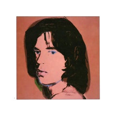 Vintage reproductive print after Warhol, Mick Jagger
