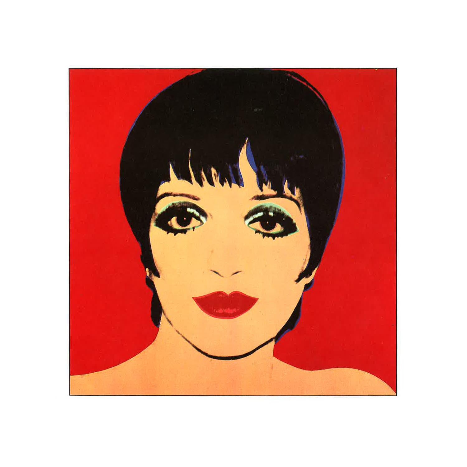 Vintage reproductive print after Warhol, Liza Minelli, Red Background - Art by (after) Andy Warhol